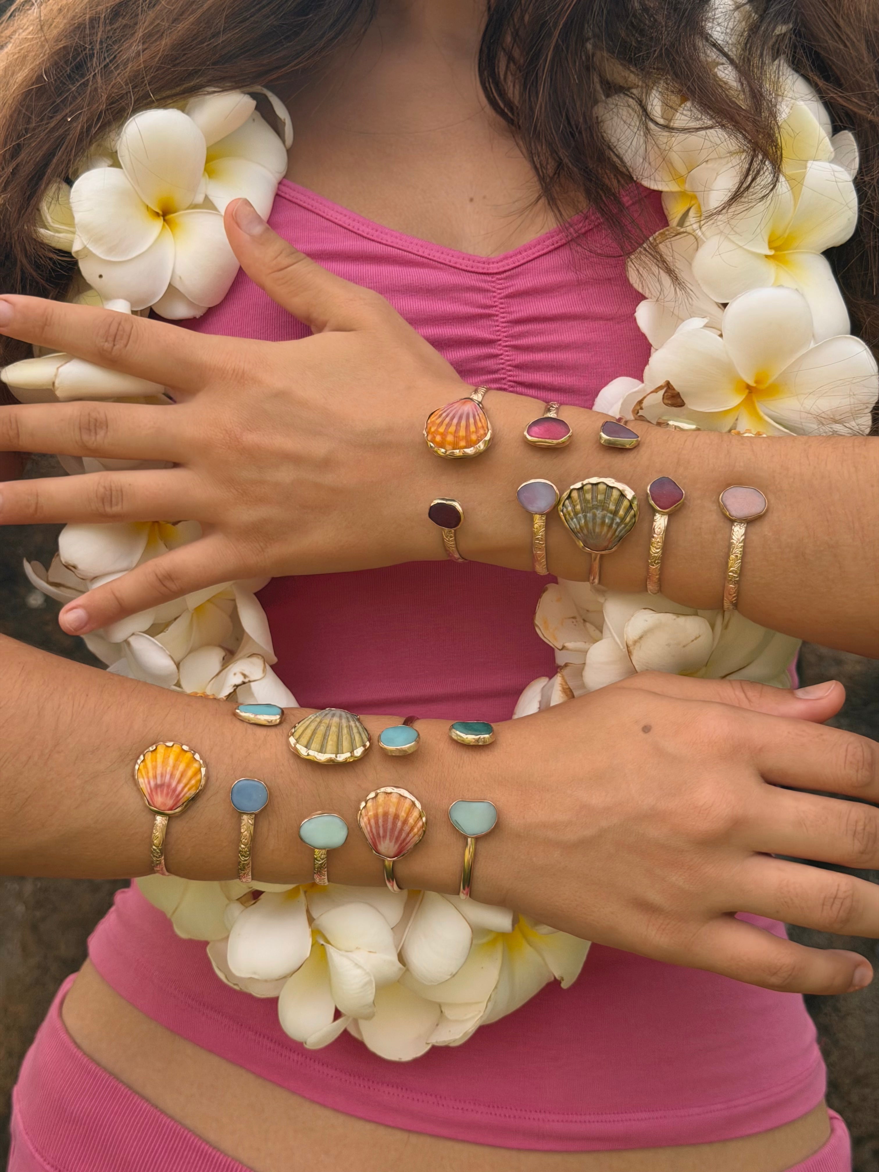 Thick Hammered Cuffs