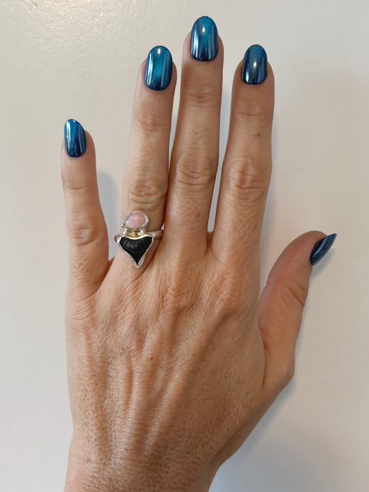 Shark Tooth + Pink Opal Size 7