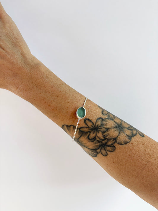 Ocean Mist Sea Glass Bangle