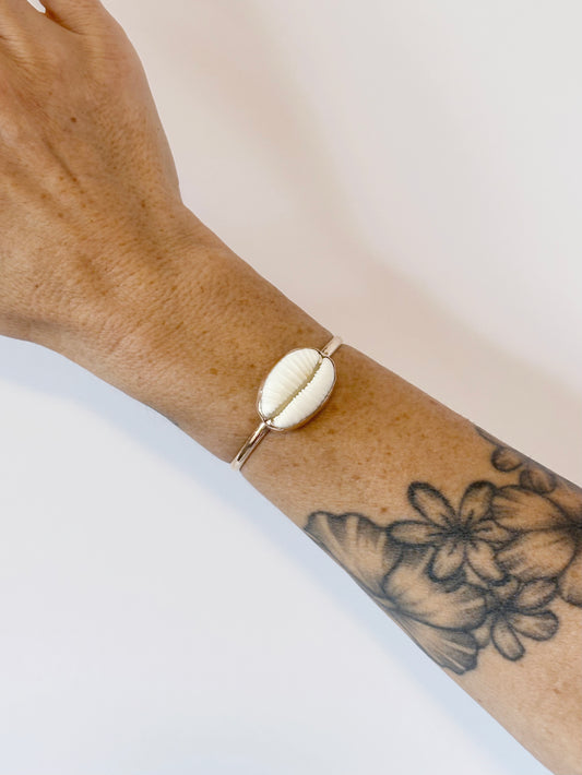 Granulated Cowrie cuff