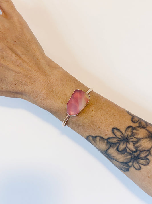 Massive Pink Sunset Sea Glass